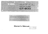 Yamaha CT-600 - Owners Manual